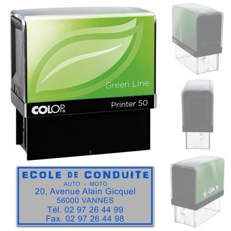 Tampon Colop Printer Green Line 50 - 6 lignes max. - 69x30 mm