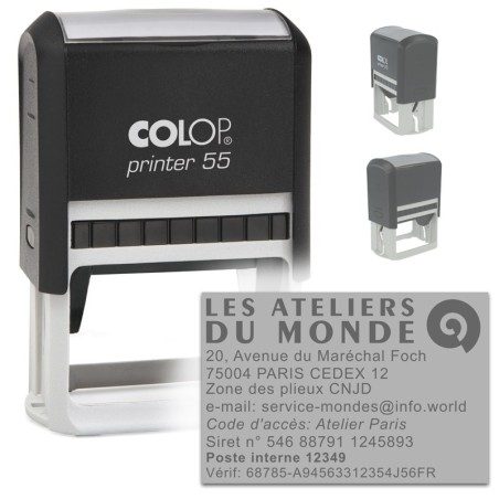 Tampon Colop Printer Line 55 - 10 lignes max. - 60x40 mm