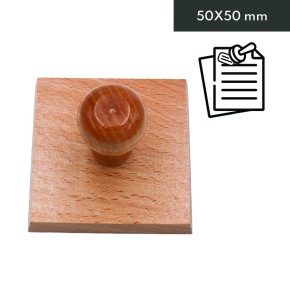 Tampon bois personnalisé - 50X50mm
