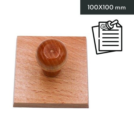 Tampon bois personnalisé - 100X100mm