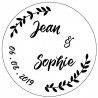 Tampon mariage fougères à personnaliser