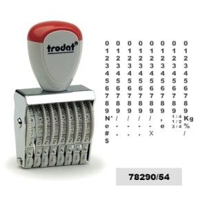Tampon numéroteur Trodat 1538 encrage séparé - 8 bandes - 3x28mm