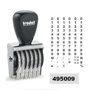 Tampon numéroteur Trodat 1546 encrage séparé - 6 bandes - 4x27mm