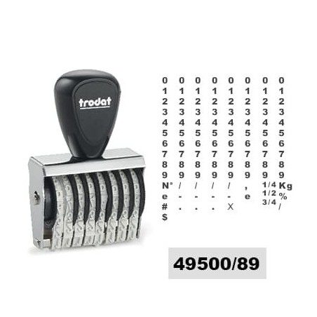 Tampon numéroteur Trodat 1548 encrage séparé - 8 bandes - 4x32mm