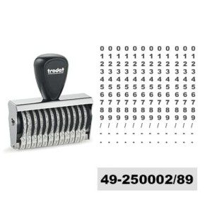 Tampon numéroteur Trodat 15412 encrage séparé - 12 bandes - 4x55mm