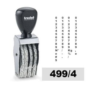 Tampon numéroteur Trodat 1594 encrage séparé - 4 bandes - 9x28mm
