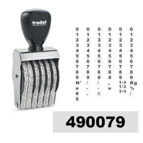 Tampon numéroteur Trodat 1596 encrage séparé - 6 bandes - 9x42mm