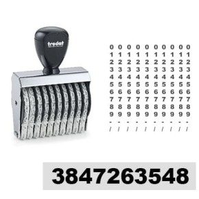 Tampon numéroteur Trodat 15910 encrage séparé - 10 bandes - 9x77mm