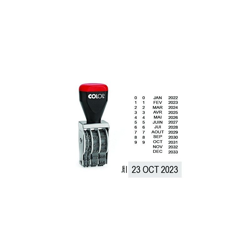 Tampon dateur Colop 03000 encrage séparé - 3mm