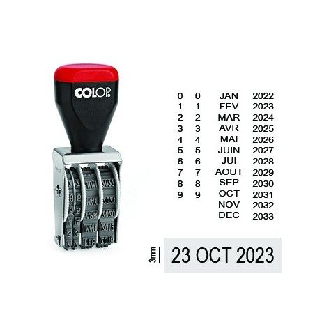 Tampon dateur Colop 03000 encrage séparé - 3mm
