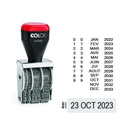 Tampon dateur Colop 04000 encrage séparé - 4mm