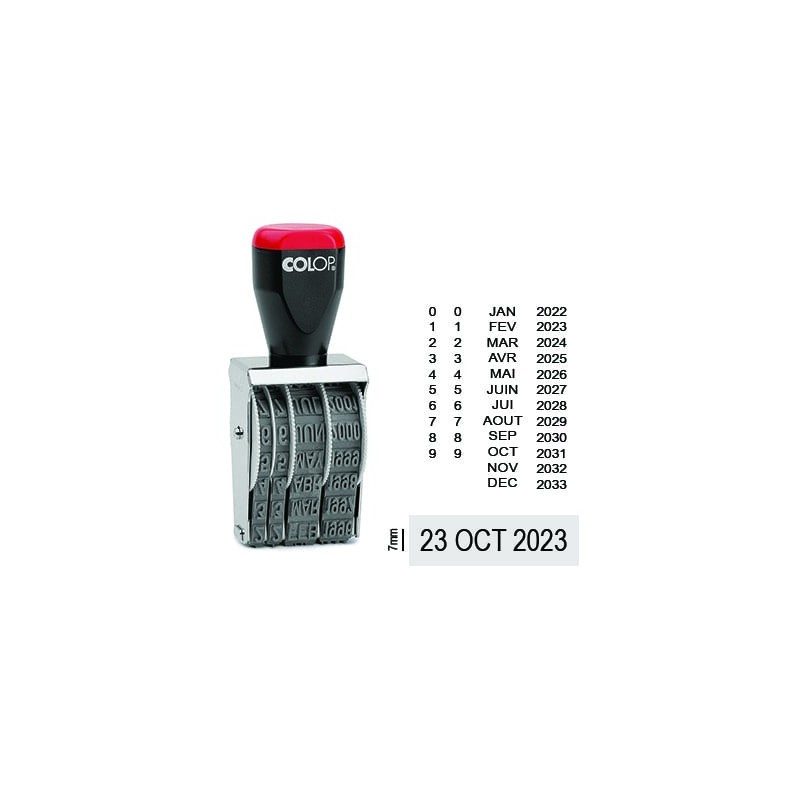 Tampon dateur Colop 07000 encrage séparé - 7mm