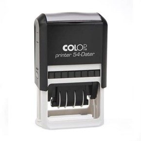 Tampon dateur Colop Printer 54 - 3+3 lignes - 50x40 mm
