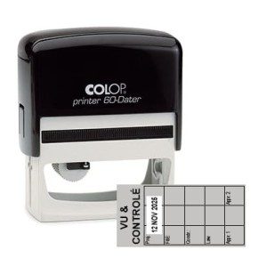 Tampon dateur vertical Colop Printer 60 - 5 lignes - 76x37 mm
