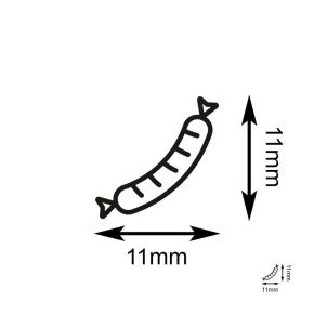 Empreinte saucisse pour tampon carte de fidélité boucherie charcuterie