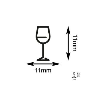 Empreinte verre de vin pour tampon carte de fidélité bar