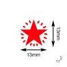 Empreinte étoile rond tampon Shiny HS014 rouge