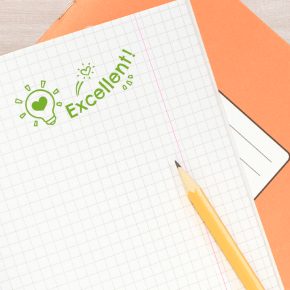 Tampon pour enseignant avec texte Excellent
