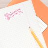 Tampon pour enseignant avec texte Championne de calcul