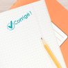 Tampon pour enseignant avec texte Corrigé