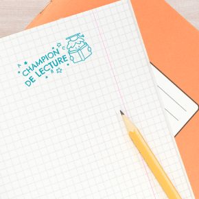 Tampon pour enseignant avec texte Champion de lecture