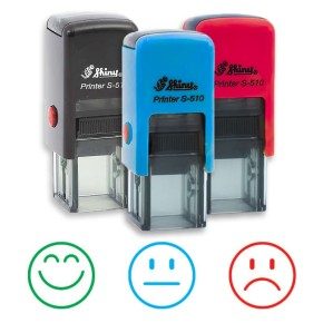Kit de 3 tampons pour enseignant avec smiley Shiny S510