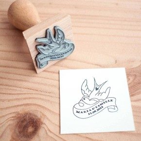 Tampon bois personnalisé - 40X40mm