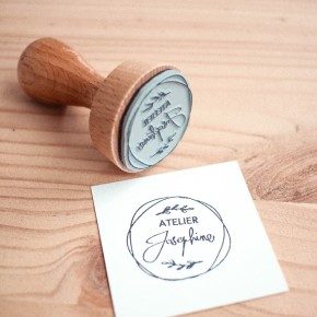 Tampon bois rond personnalisé - 40mm ø