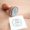 Tampon bois rond personnalisé - 40mm ø