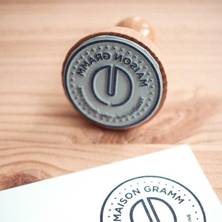 Tampon bois rond personnalisé - 50mm ø Tampon bois rond personnalisé - 50mm ø