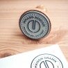Tampon bois rond personnalisé - 50mm ø