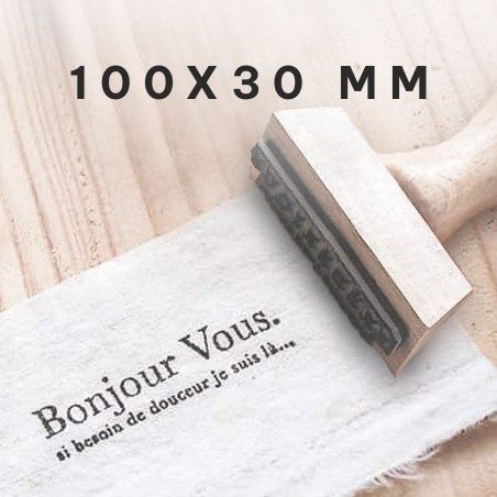 Tampon bois textile - 100X30mm Tampon bois textile - 100X30mm
