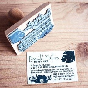 Tampon bois personnalisé 85X55mm