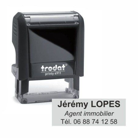 Tampon Trodat Printy 4911 - 3 Lignes personnalisables - 38X14