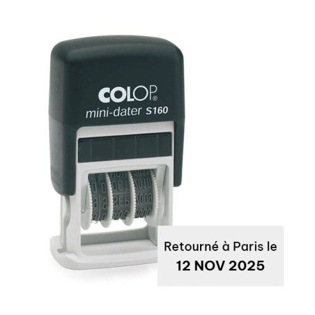 Tampon mini dateur Colop S160 - 1 ligne max. - 25x5 mm