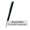 Tampon stylo Shiny 3021 DIAGONAL laqué noir mat - 2 lignes - 33x9mm
