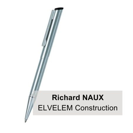 Stylo tampon Shiny 3000 DIAGONAL métal chromé - 2 lignes - 33x9mm