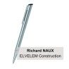 Stylo tampon Shiny 3000 DIAGONAL métal chromé - 2 lignes - 33x9mm