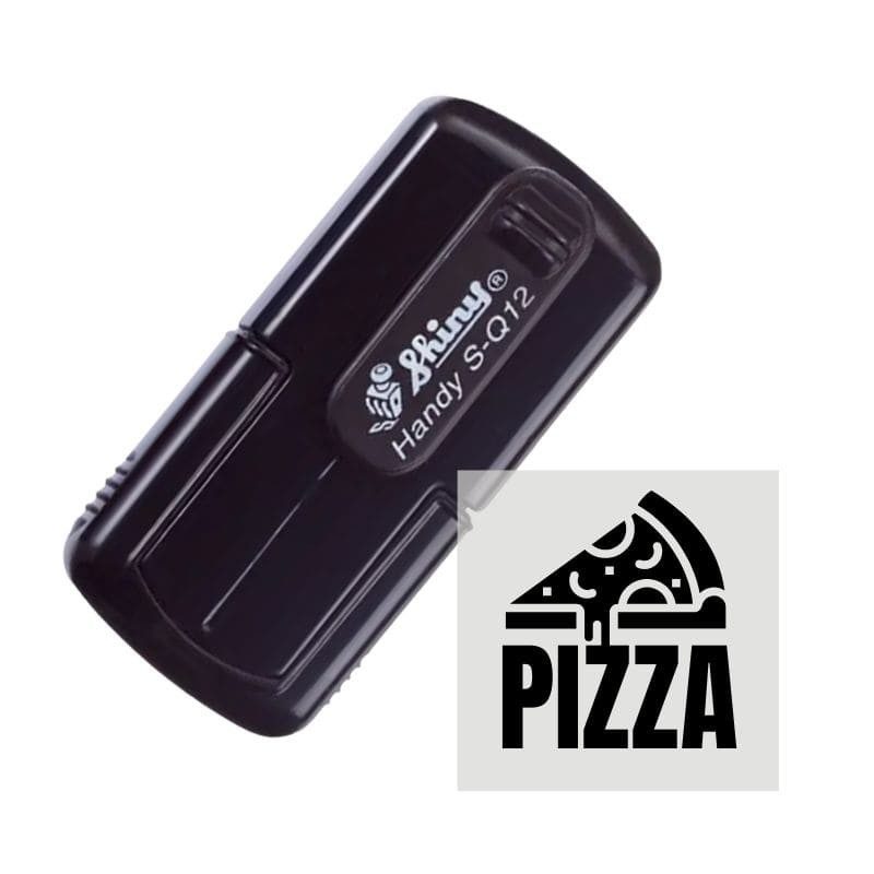 Tampon carré Shiny Handy Stamp S-Q12 - 2 lignes - 12x12mm