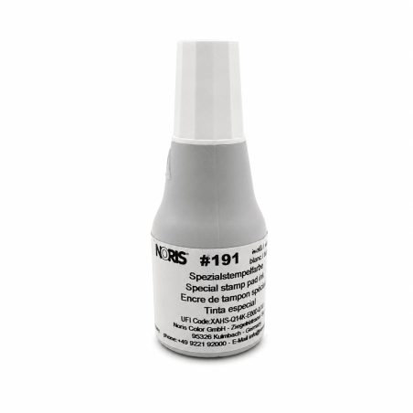 Flacon encre tampon séchage rapide - Noris E191 - Blanc - 25 ML