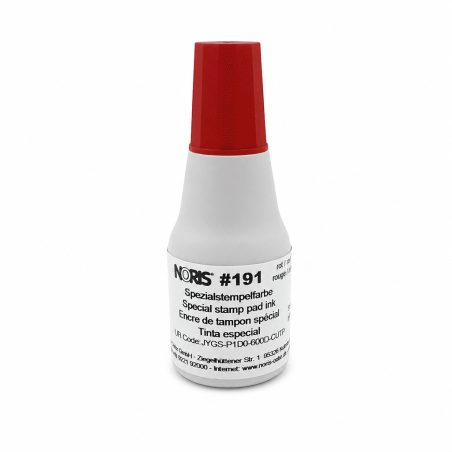 Flacon encre tampon séchage rapide - Noris E191 - Rouge - 25 ML