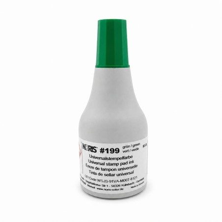 Flacon Encre à tampon - Séchage rapide - Noris E199 - Vert - 50 ml