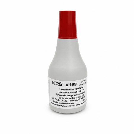 Flacon Encre à tampon - Séchage rapide - Noris E199 - Rouge - 50 ml