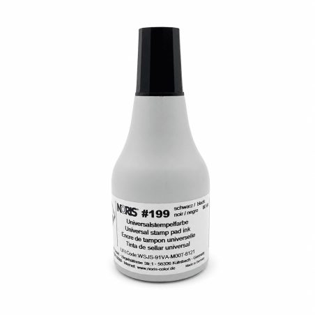 Flacon Encre à tampon - Séchage rapide - Noris E199 - Noir - 50 ml