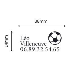 Kit tampon textile Shiny motif "ballon de foot"