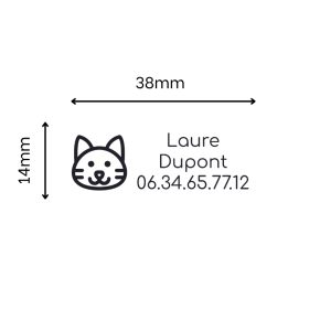 Kit tampon textile Shiny motif "chat"