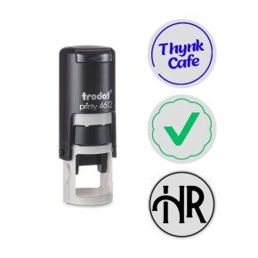Tampon Trodat Printy 4612 rond - 1 Ligne personnalisable - 12mm Ø