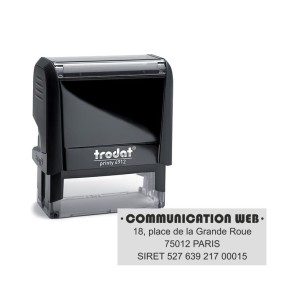Tampon Texte Trodat 4912 4 Lignes Printy 4.0 - 47X18 - Noir