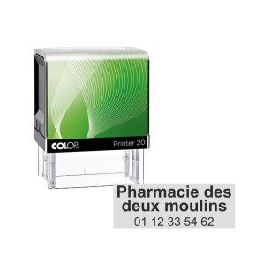 Tampon Colop Printer Green Line 20 - 3 lignes max. - 38x14 mm