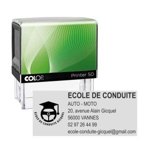 Tampon Colop Printer Green Line 50 - 6 lignes max. - 69x30 mm